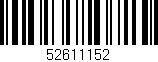 Código de barras (EAN, GTIN, SKU, ISBN): '52611152'