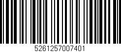 Código de barras (EAN, GTIN, SKU, ISBN): '5261257007401'