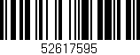 Código de barras (EAN, GTIN, SKU, ISBN): '52617595'