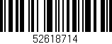 Código de barras (EAN, GTIN, SKU, ISBN): '52618714'