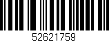 Código de barras (EAN, GTIN, SKU, ISBN): '52621759'