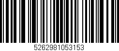 Código de barras (EAN, GTIN, SKU, ISBN): '5262981053153'