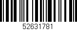 Código de barras (EAN, GTIN, SKU, ISBN): '52631781'