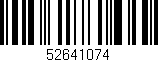 Código de barras (EAN, GTIN, SKU, ISBN): '52641074'