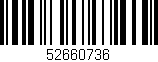 Código de barras (EAN, GTIN, SKU, ISBN): '52660736'
