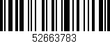 Código de barras (EAN, GTIN, SKU, ISBN): '52663783'