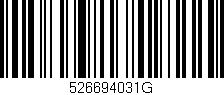 Código de barras (EAN, GTIN, SKU, ISBN): '526694031G'