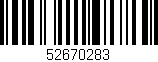 Código de barras (EAN, GTIN, SKU, ISBN): '52670283'