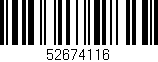 Código de barras (EAN, GTIN, SKU, ISBN): '52674116'