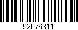 Código de barras (EAN, GTIN, SKU, ISBN): '52676311'