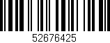 Código de barras (EAN, GTIN, SKU, ISBN): '52676425'