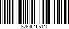 Código de barras (EAN, GTIN, SKU, ISBN): '526801051G'