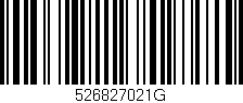 Código de barras (EAN, GTIN, SKU, ISBN): '526827021G'