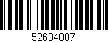 Código de barras (EAN, GTIN, SKU, ISBN): '52684807'