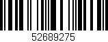 Código de barras (EAN, GTIN, SKU, ISBN): '52689275'