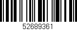 Código de barras (EAN, GTIN, SKU, ISBN): '52689361'