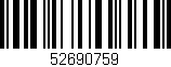 Código de barras (EAN, GTIN, SKU, ISBN): '52690759'