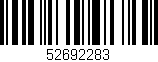 Código de barras (EAN, GTIN, SKU, ISBN): '52692283'