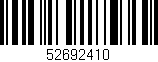 Código de barras (EAN, GTIN, SKU, ISBN): '52692410'