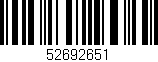Código de barras (EAN, GTIN, SKU, ISBN): '52692651'