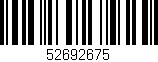 Código de barras (EAN, GTIN, SKU, ISBN): '52692675'