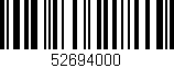 Código de barras (EAN, GTIN, SKU, ISBN): '52694000'