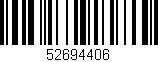 Código de barras (EAN, GTIN, SKU, ISBN): '52694406'
