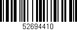 Código de barras (EAN, GTIN, SKU, ISBN): '52694410'
