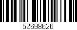Código de barras (EAN, GTIN, SKU, ISBN): '52698626'