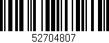 Código de barras (EAN, GTIN, SKU, ISBN): '52704807'