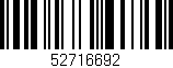 Código de barras (EAN, GTIN, SKU, ISBN): '52716692'