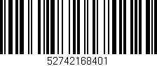 Código de barras (EAN, GTIN, SKU, ISBN): '52742168401'