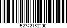 Código de barras (EAN, GTIN, SKU, ISBN): '52742169200'