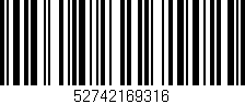 Código de barras (EAN, GTIN, SKU, ISBN): '52742169316'