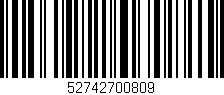 Código de barras (EAN, GTIN, SKU, ISBN): '52742700809'