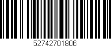 Código de barras (EAN, GTIN, SKU, ISBN): '52742701806'