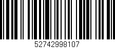 Código de barras (EAN, GTIN, SKU, ISBN): '52742998107'