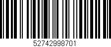 Código de barras (EAN, GTIN, SKU, ISBN): '52742998701'