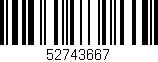 Código de barras (EAN, GTIN, SKU, ISBN): '52743667'