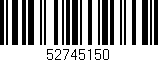 Código de barras (EAN, GTIN, SKU, ISBN): '52745150'