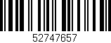 Código de barras (EAN, GTIN, SKU, ISBN): '52747657'