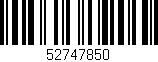 Código de barras (EAN, GTIN, SKU, ISBN): '52747850'