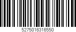 Código de barras (EAN, GTIN, SKU, ISBN): '5275016316550'