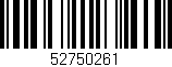 Código de barras (EAN, GTIN, SKU, ISBN): '52750261'