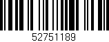 Código de barras (EAN, GTIN, SKU, ISBN): '52751189'