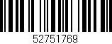 Código de barras (EAN, GTIN, SKU, ISBN): '52751769'