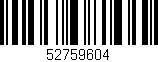 Código de barras (EAN, GTIN, SKU, ISBN): '52759604'