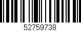 Código de barras (EAN, GTIN, SKU, ISBN): '52759738'