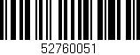 Código de barras (EAN, GTIN, SKU, ISBN): '52760051'