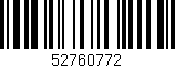 Código de barras (EAN, GTIN, SKU, ISBN): '52760772'